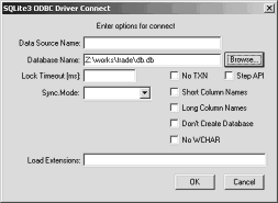 SQLite3 ODBC Driver Connect